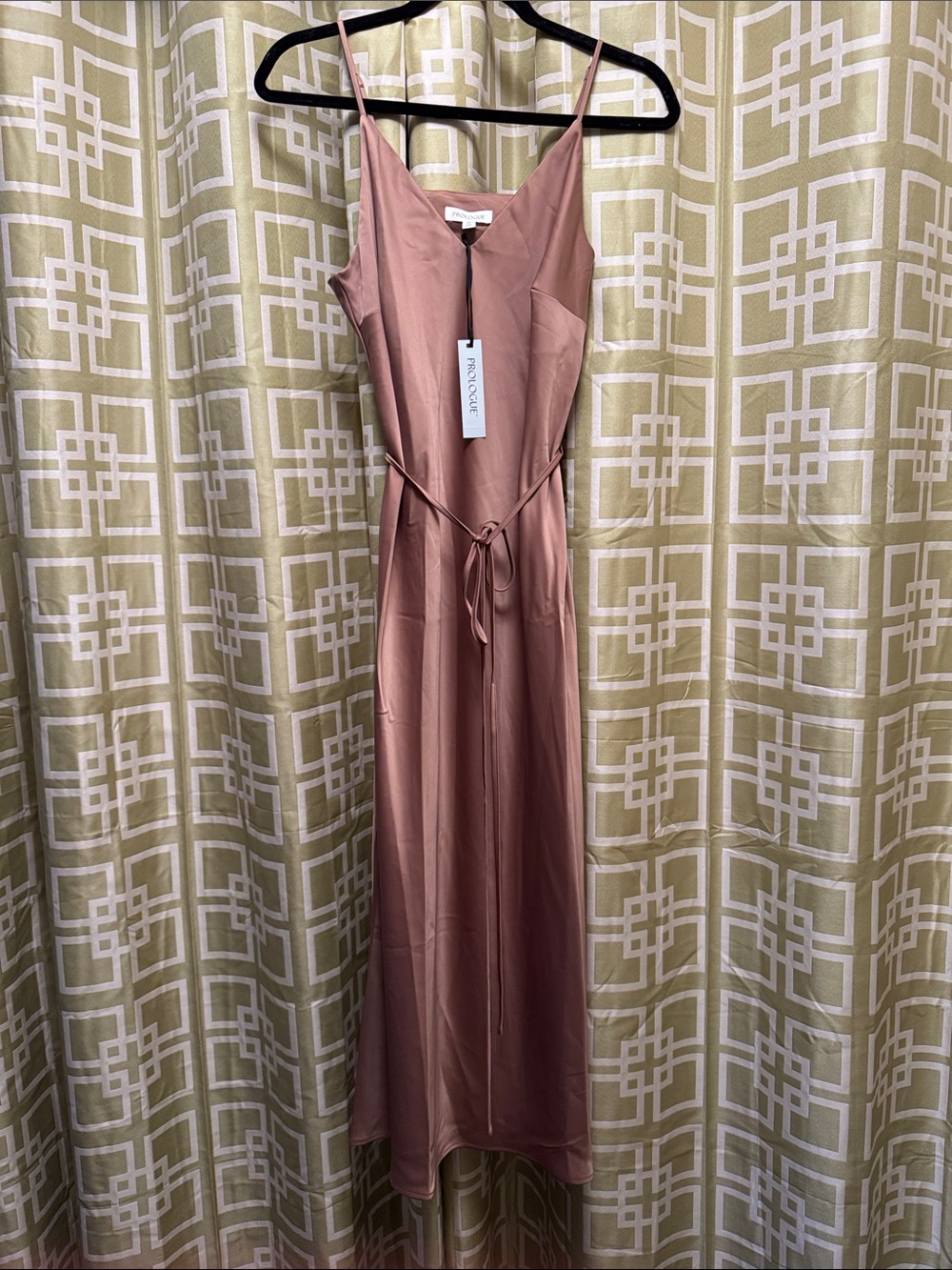 Prologue latte colored Silk-Like Slip Maxi Dress
